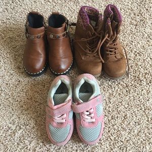 3 Pairs Cute Girl Booties & Sneaker